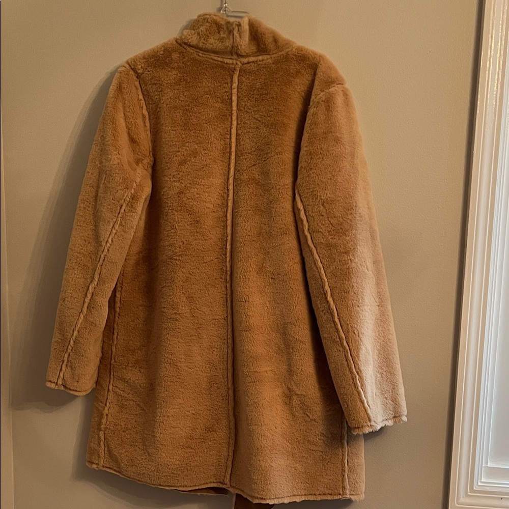 Altar’d State Tan Sherpa Reversible Faux Suede Jacket Size Large - Picture 3 of 16